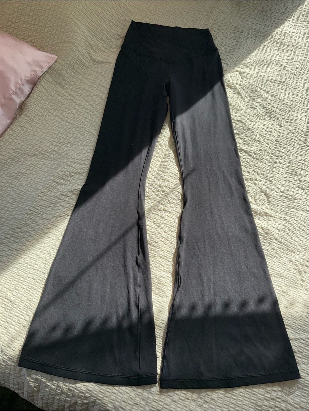 Aerie Black Crossover Flare Yoga Pants medium